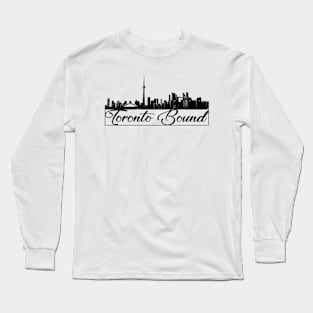 Toronto Skyline - Black Long Sleeve T-Shirt